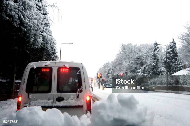 Driving In Winter Snow Stock Photo - Download Image Now - Snow, Car, UK