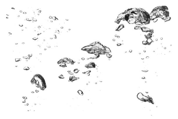 istock Collage with air bubbles in water on white background 1824782175