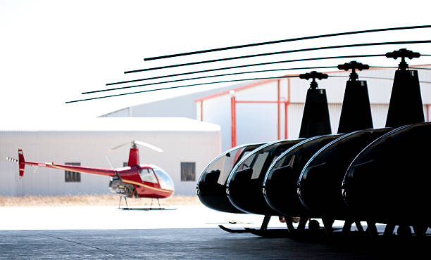 Helicopter Hangar stock photo