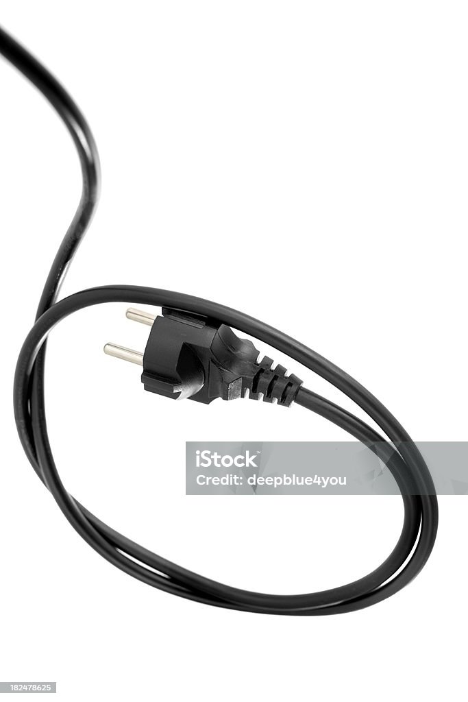 Europeu 220 Volts cabo-isolada no branco " - Foto de stock de Alemanha royalty-free