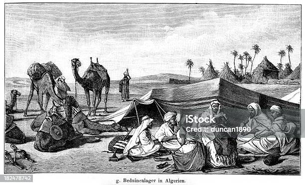 Accampamento Di Beduini In Algeria - Immagini vettoriali stock e altre immagini di Beduino - Beduino, Arabia, Berbero