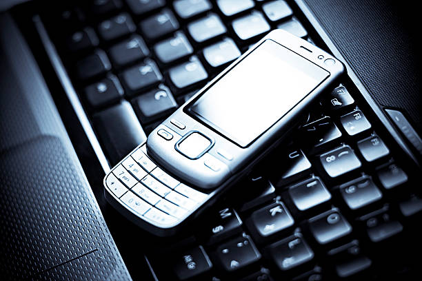 istock Laptop with modern mobile phone 182478872