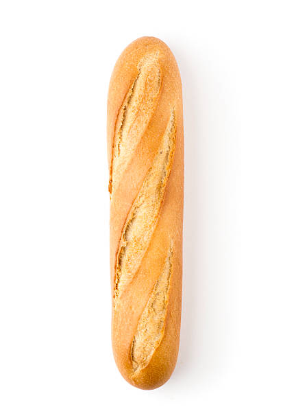 Baguette isolated on white stock photo