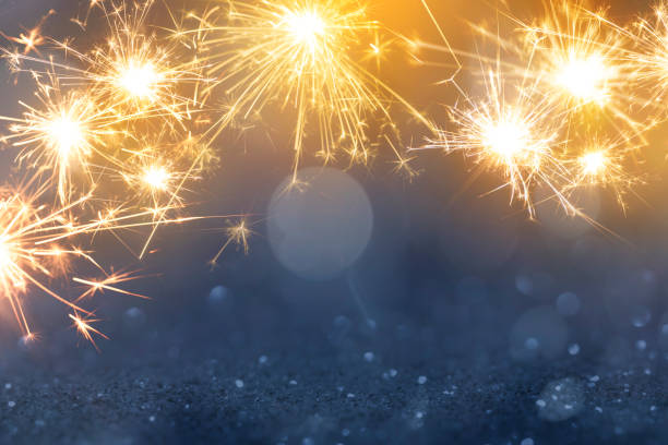 istock sparkling from fireworks and light bokeh. background for New Year's celebrations 1824798033