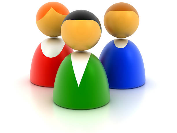 User group team sign, 3d render. White Background, stock photo