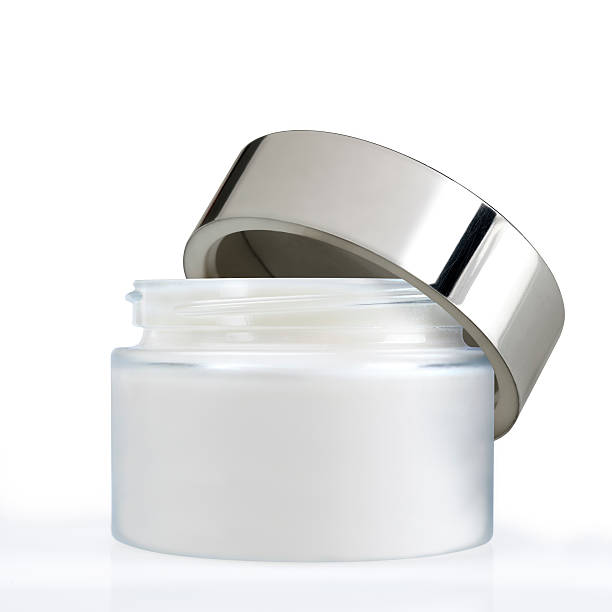 istock Jar of face cream against white background 182479985
