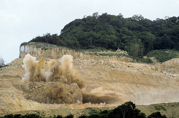 istock exposion in the cement quarry 182480160