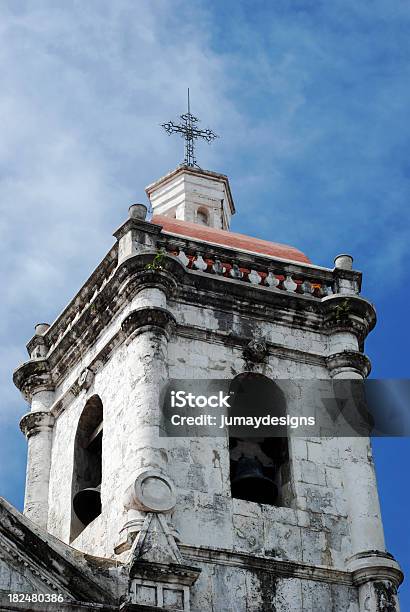 Basilica Of Santo Nino Tower Philippines Stock Photo - Download Image Now - Architectural Feature, Architecture, Bell
