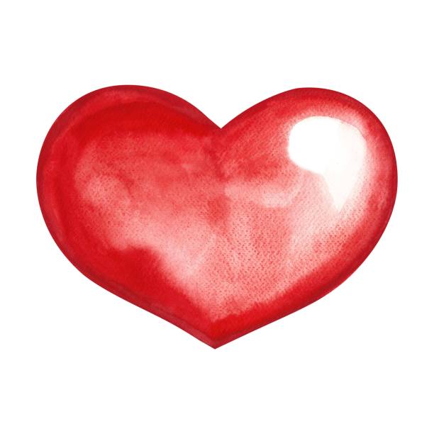 istock Red heart, an element of your design. Watercolor illustration, hand-drawn. Conceptual design for Valentine's Day and wedding. For postcards, prints and packaging. For flyers, banners, posters. 1824804558
