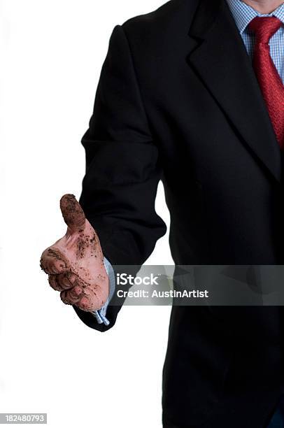 Dirty Handshake Stock Photo - Download Image Now - Concepts, Black Color, Blue