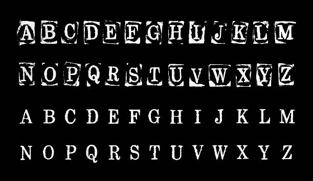 abc-스탬프 알파벳 검은 - rubber stamp typescript alphabet letterpress 뉴스 사진 이미지