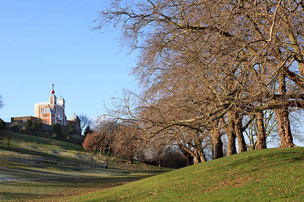View of Canary Wharf's skyline from Greenwich Park