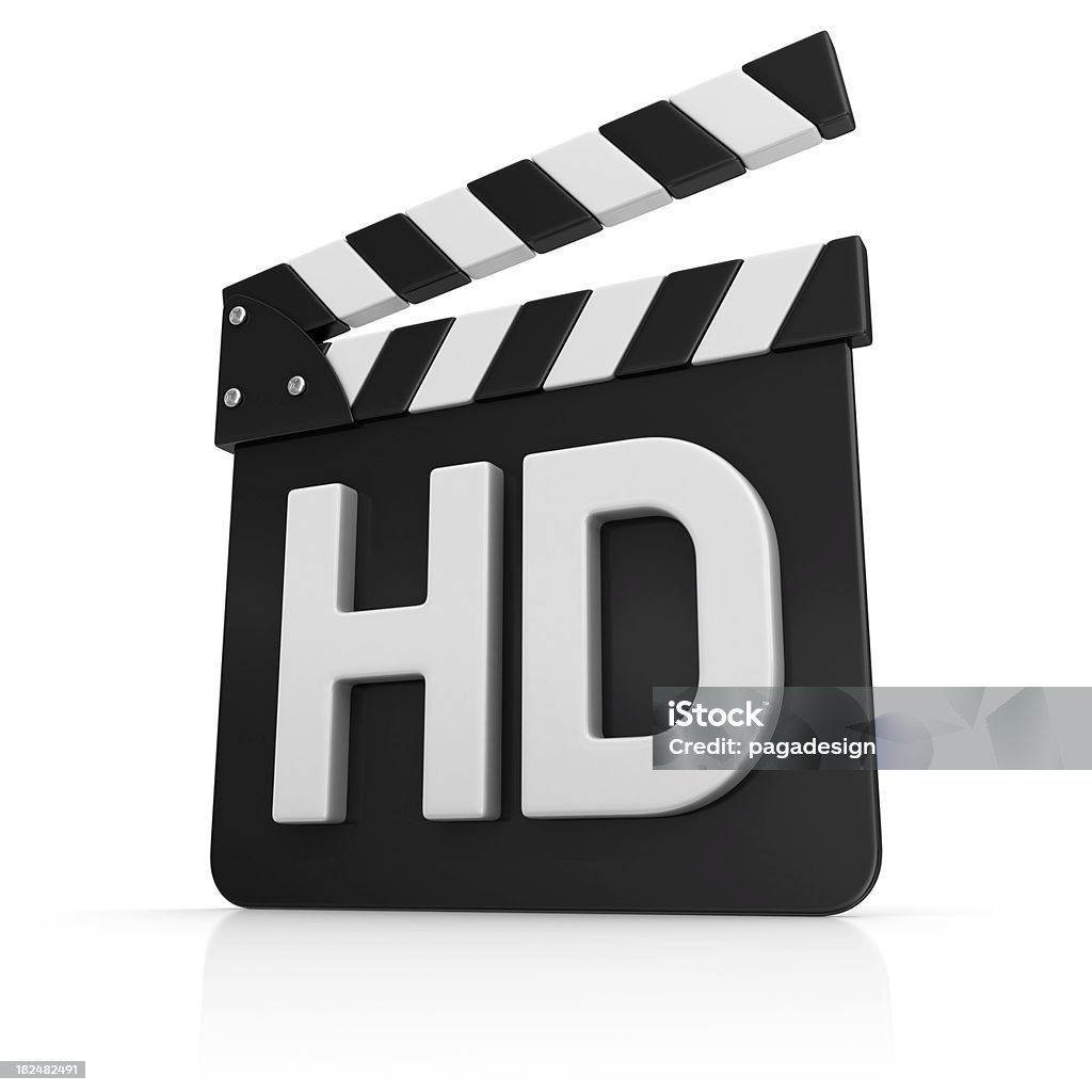 white hd on film slate  Activity Stock Photo