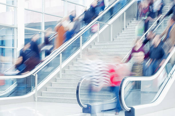 istock Blurred People on Stairs and Escalator 182482635