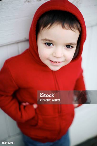 Little Red Hood Stock Photo - Download Image Now - 2-3 Years, Black Hair, Boys