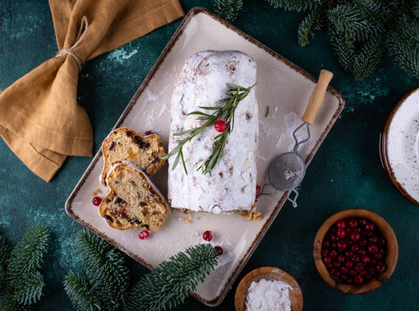 istock Stollen, traditional festive German Christmas cake 1824831491