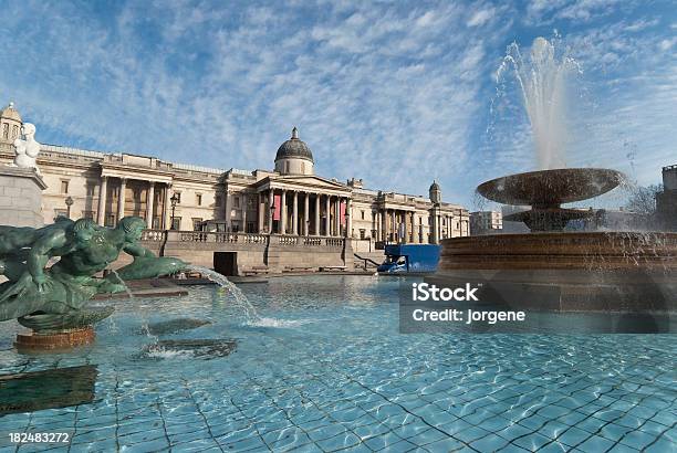 The National Gallery In Trafalgar Square London Stock Photo - Download Image Now - London - England, National Gallery - London, Trafalgar Square