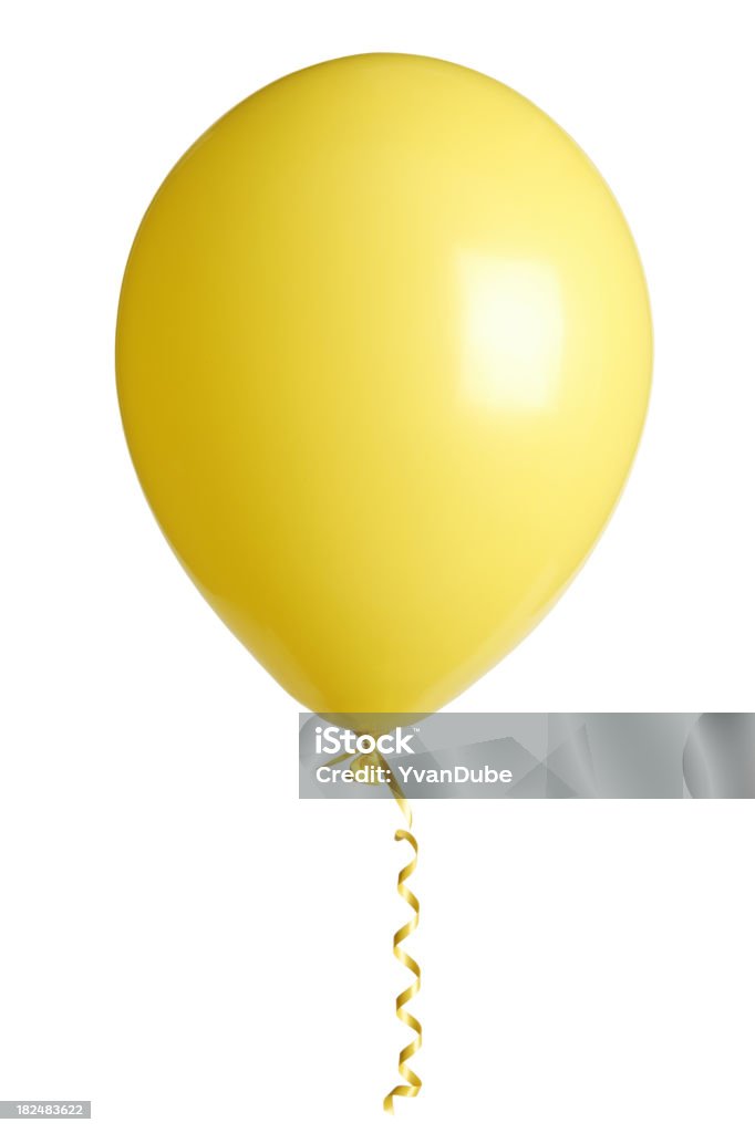 Желтый группа balloon isolated on white - Стоковые фото Воздушный шарик роялти-фри