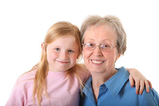 Kisses for Grandma from great grand daughters