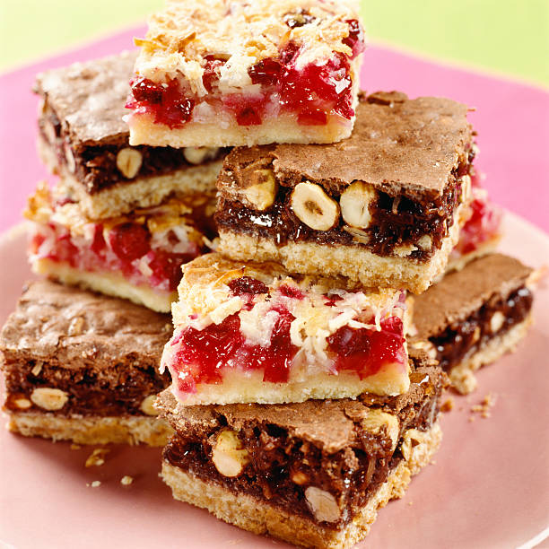 istock Valentine's day dessert squares of cherry and chocolate 182484129