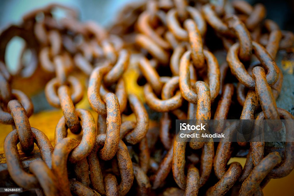 Rusty cadeia - Foto de stock de Amontoamento royalty-free