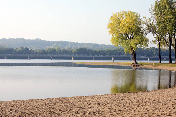 Grays Lake Beach stock photo