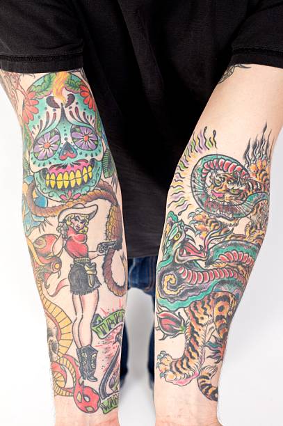 istock A man showing his tattooed arms 182484942