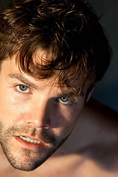 istock Close up of Male's Face 182484956