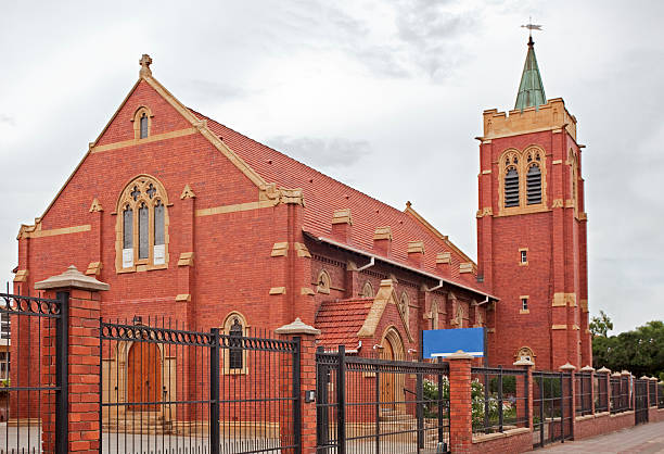 Methodist Church in Bloemfontein Built with Red brick and sandstone in 1929 and designed by Frederick Masey in this neo-gothic style 1920 1929 stock pictures, royalty-free photos & images