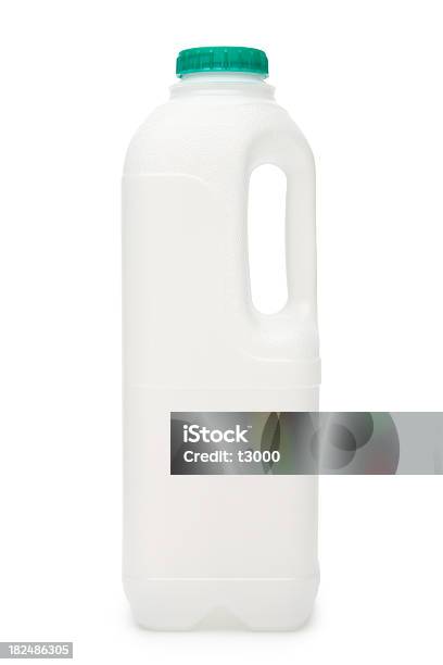 Empty Milk Bottle Stock Photo - Download Image Now - Milk Bottle, Milk, Plastic