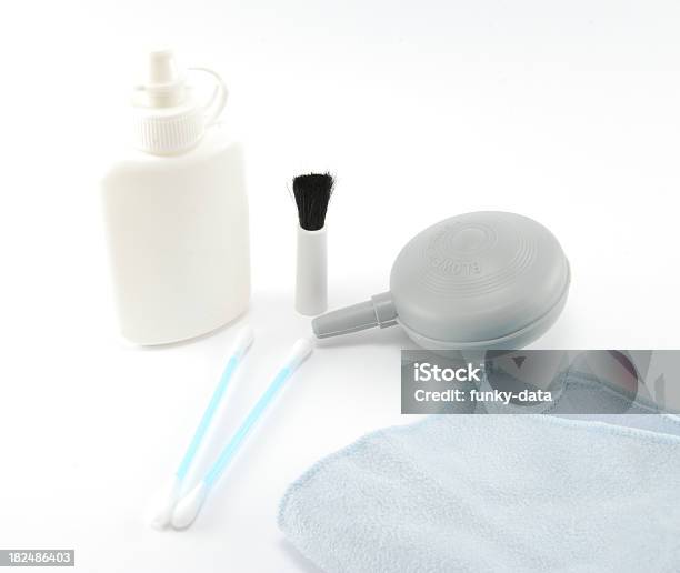 Lens Cleaning Kit Stock Photo - Download Image Now - Blue, Bottle, Cleaning