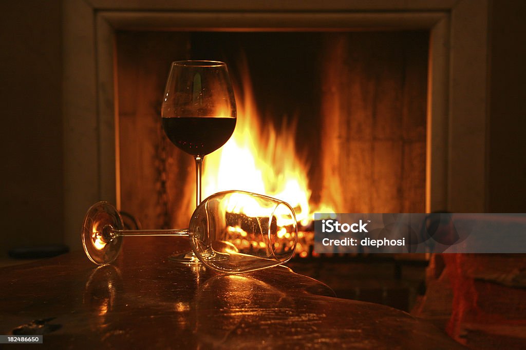 Fireside conversa - Royalty-free Fogo a lenha Foto de stock