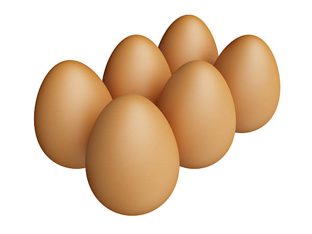 Half dozen eggs stock photo