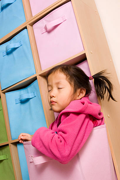 Tired in the cubby of storage unit