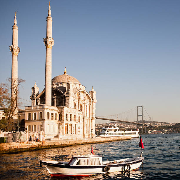 istock Fishing Boat at Ortakoy Mosque Istanbul 182486795