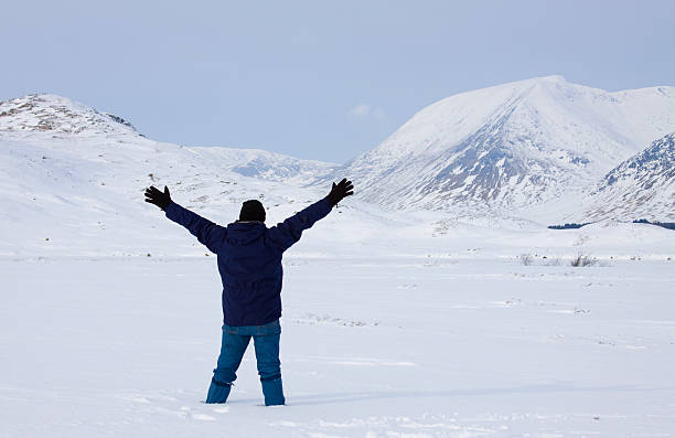 istock Person in Winter Landscape. 182487095