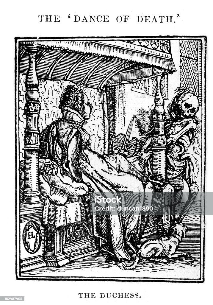 The Duchess-Dance of Death - Lizenzfrei Epidemie Stock-Illustration