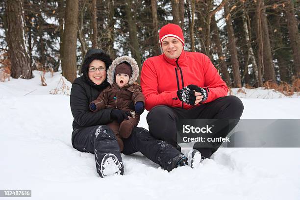 Family Winter Potrait Stock Photo - Download Image Now - Adult, Boys, Cheerful