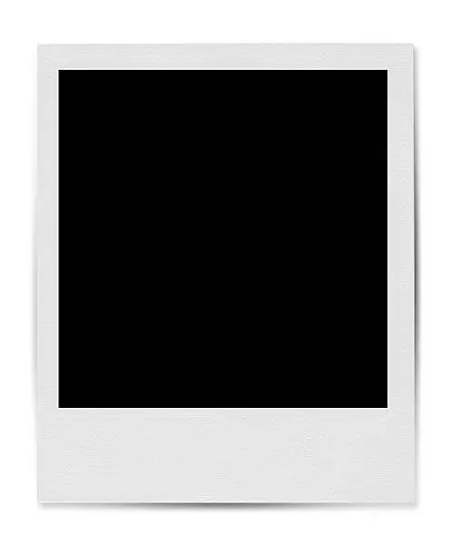 Photo of Blank Polaroid-style photo template