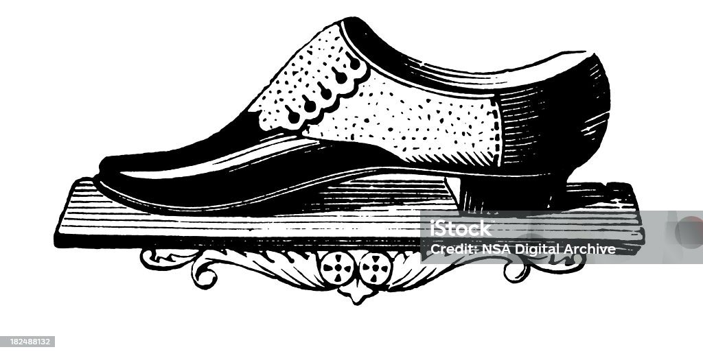 Scarpa/Antique illustrazioni progettuali - Illustrazione stock royalty-free di Antico - Vecchio stile