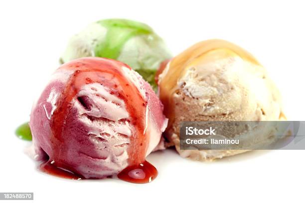 Closeup Photograph Of Ice Cream Stock Photo - Download Image Now - Ice Cream, White Background, Cut Out