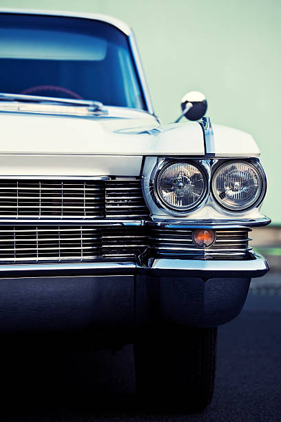 vintage americké auto přední detail - bronz slitina fotky - stock snímky, obrázky a fotky