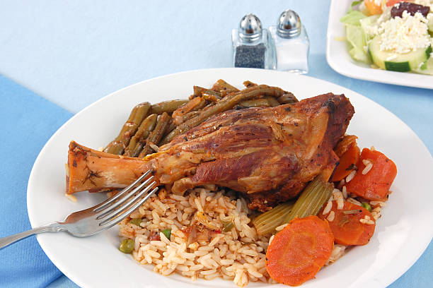 istock Greek Style Roast Lamb Shank 182488662