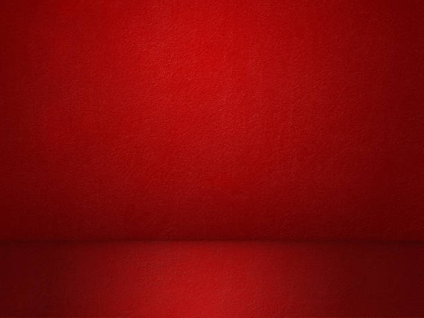 arrière-plan de studio rouge vif vide, affichage du produit avec espace de copie pour afficher la conception du contenu. bannière publicitaire pour les produits - vacant block photos et images de collection