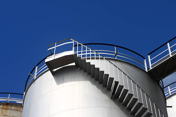 przemysłowe tank - storage tank silo chemical factory zdjęcia i obrazy z banku zdjęć