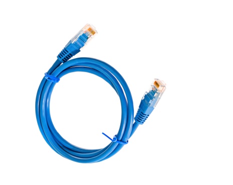 blue isolated patch cable