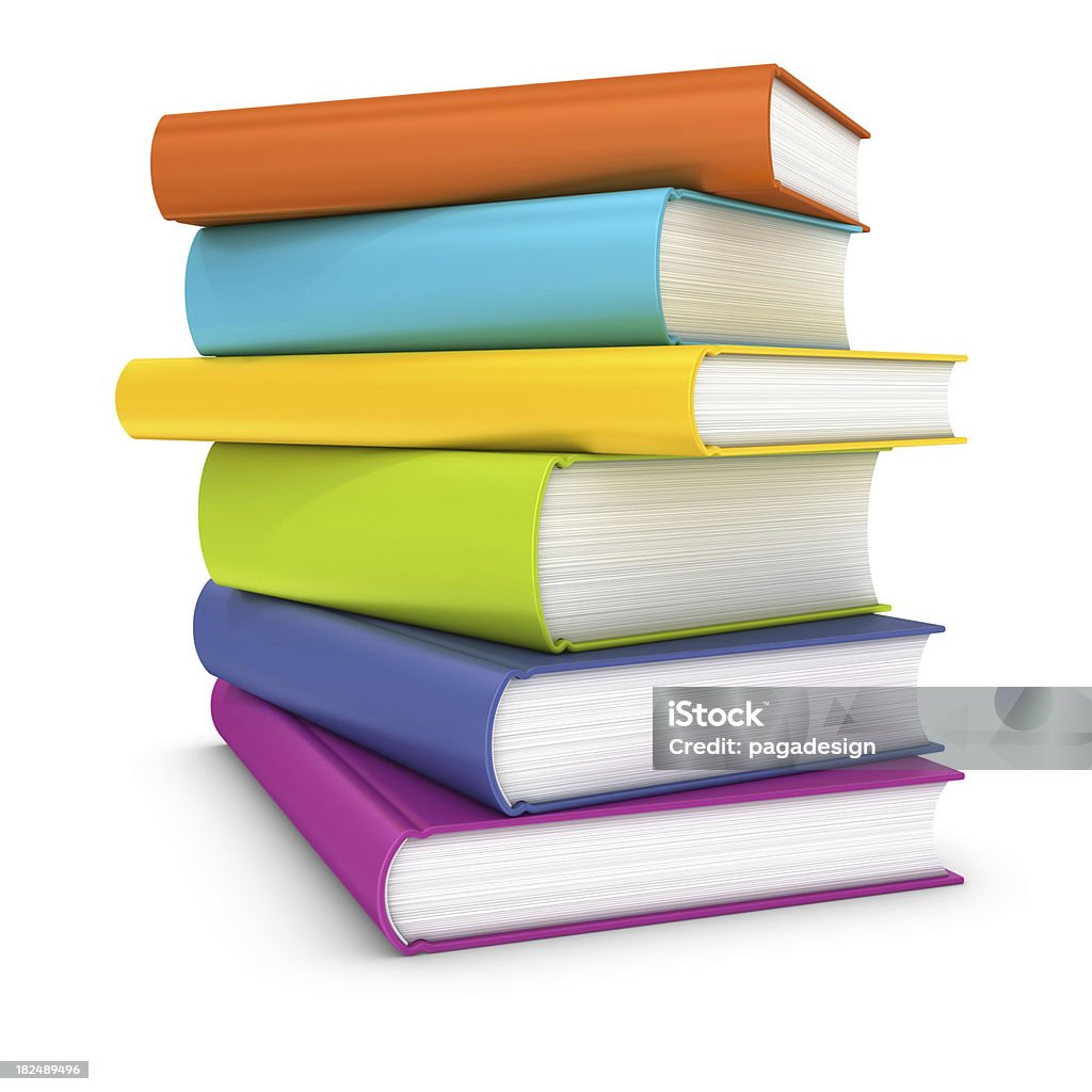 Pilha de livros coloridos - Foto de stock de Livro royalty-free
