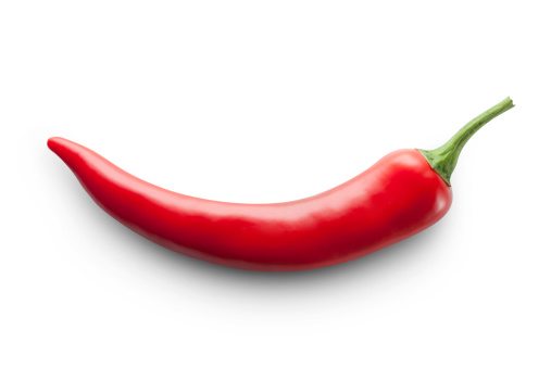 Red chili pepper. Photo with clipping path.  Similar photographs from my portfolio: