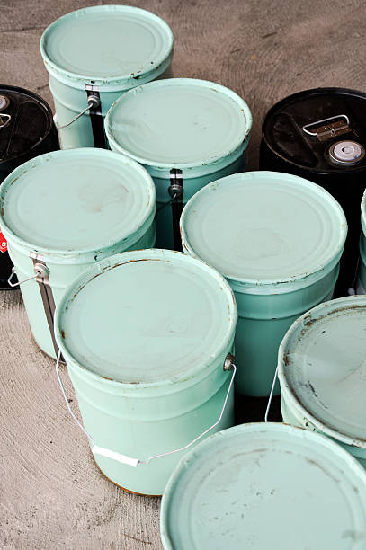 istock Buckets of chemicals 182489873