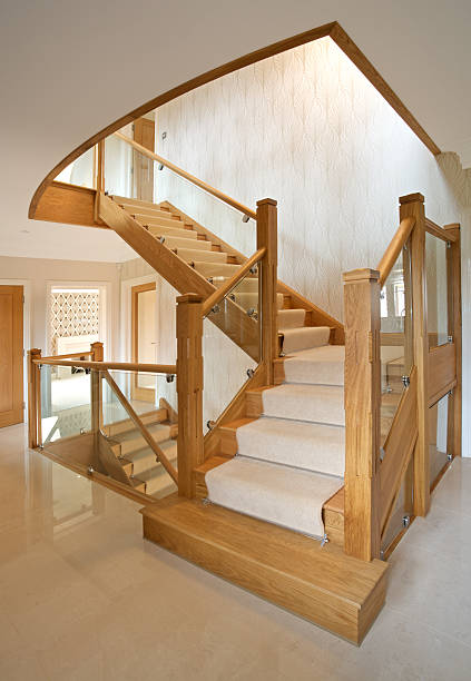 istock Modern staircase in a luxury new home 182489952